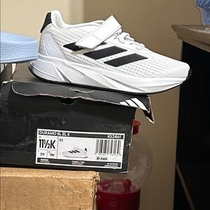 Adidas Kids' White and Black Sneakers